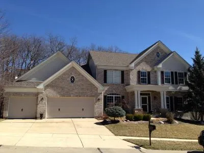 New garage door system in beautiful house