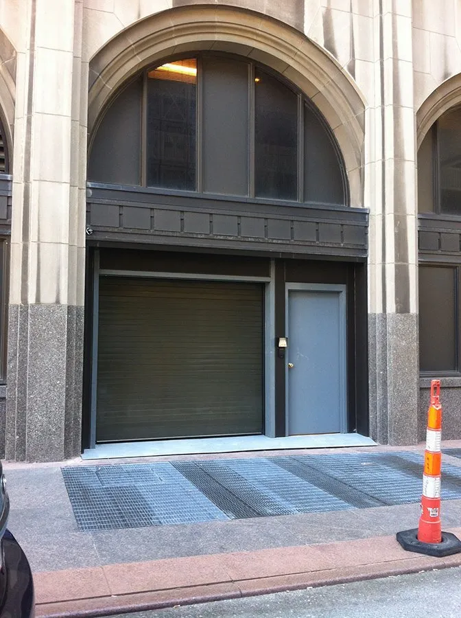 New security door system outside building