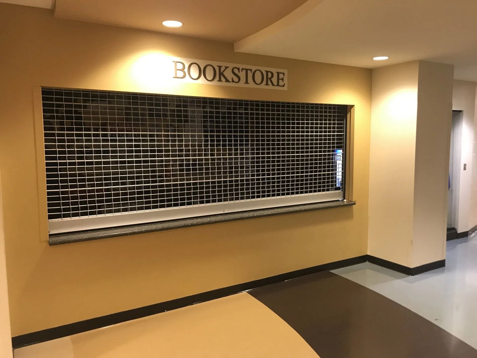 New security window in bookstore